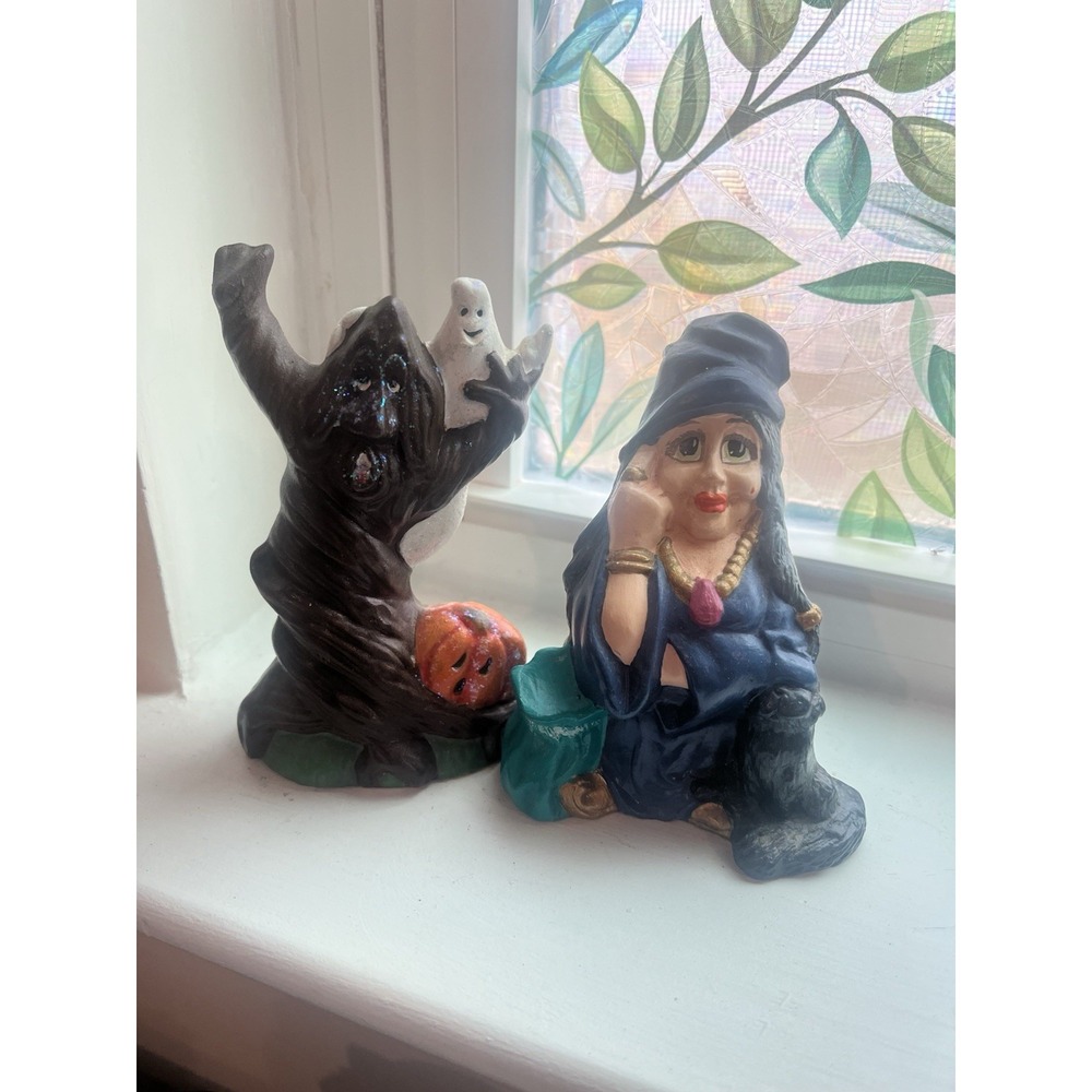 Hand Painted Vintage Halloween Ceramic Figurine